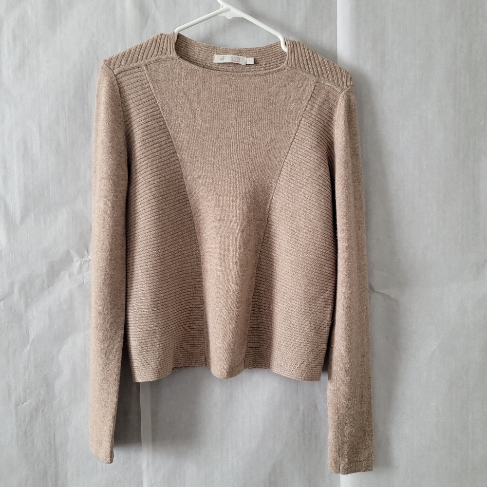 Raffi Cashmere Sweater Women's Small Beige/Tan